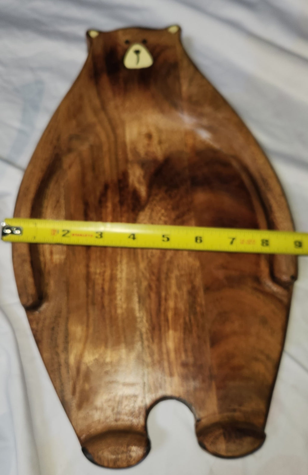 Large & Small Wooden Bear Serving Tray  Set