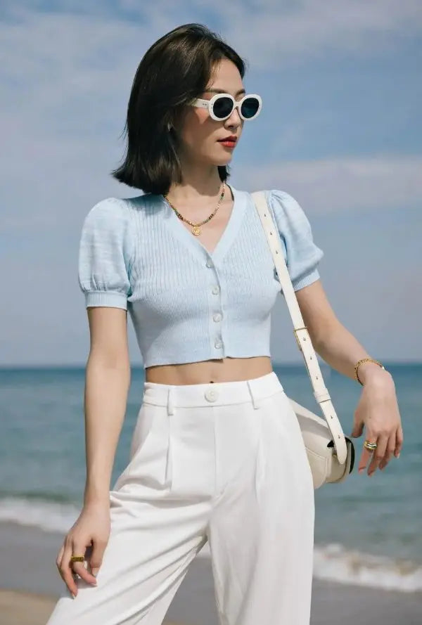 Danni Cardigan Ice Blue