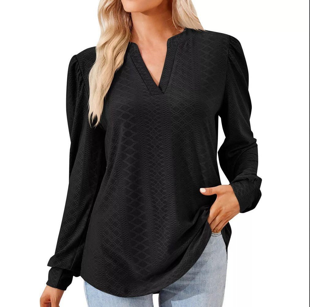 Women's V-Neck Elegant Ceremony Fashion Shirt Top Fashion Casual Shirt