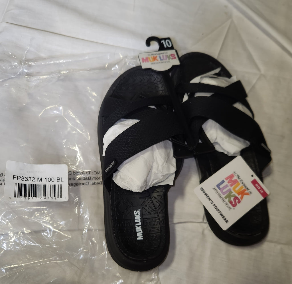 NWT MUK LUKS Women's Sassy Cross-Over Sandal Many Different sizes & Colors