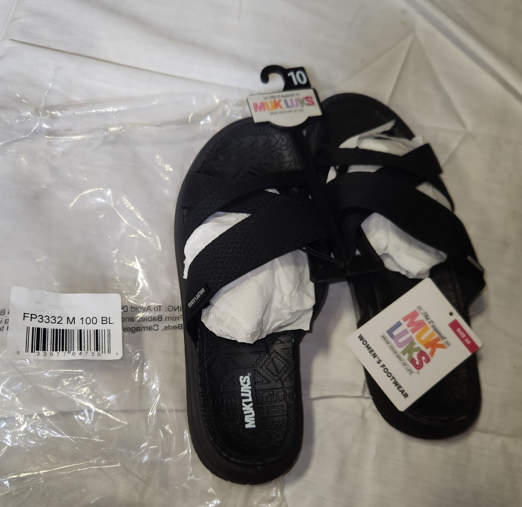 NWT MUK LUKS Women's Sassy Cross-Over Sandal Many Different sizes & Colors