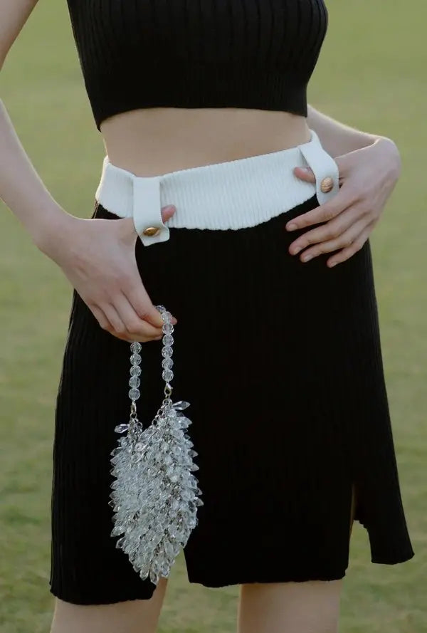 Lainey Skirt Black - White