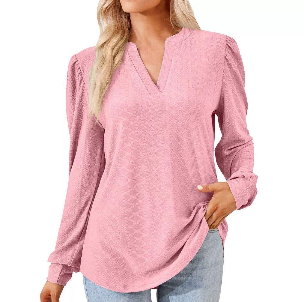 Women's V-Neck Elegant Ceremony Fashion Shirt Top Fashion Casual Shirt