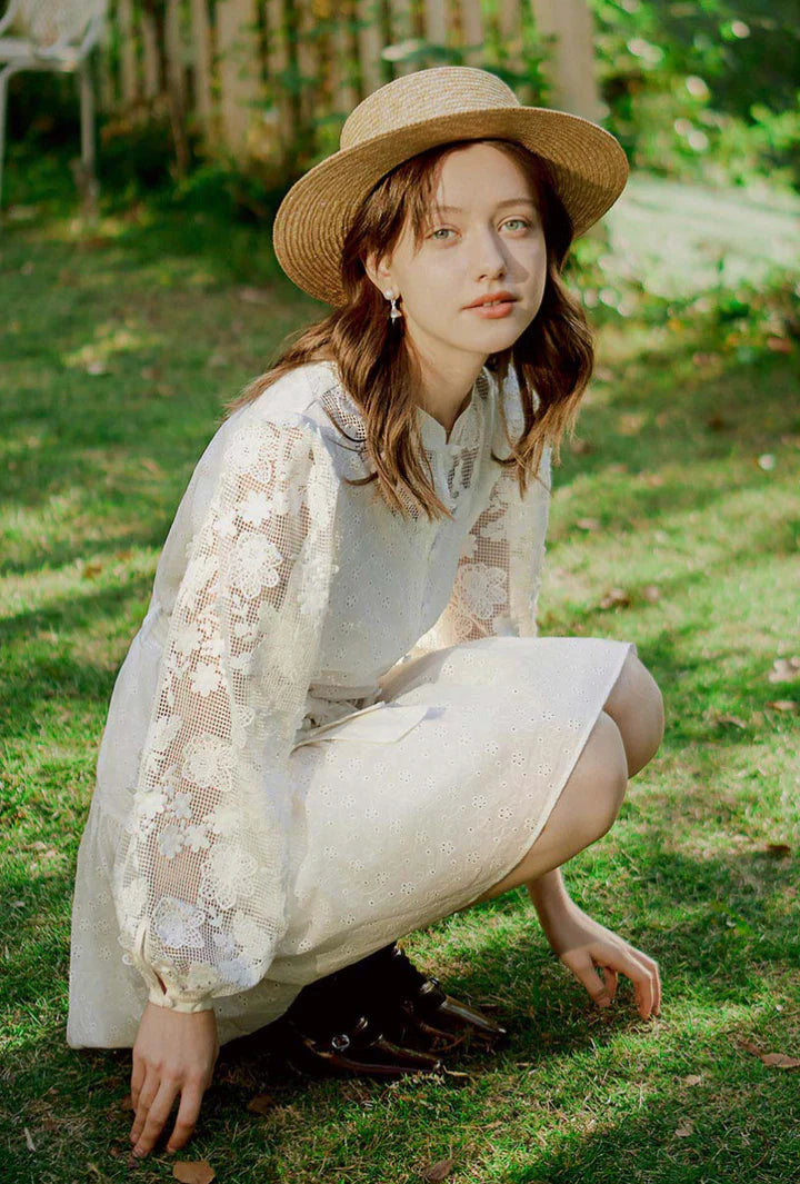 Petite Studio Boulder Dress -Sky Organza