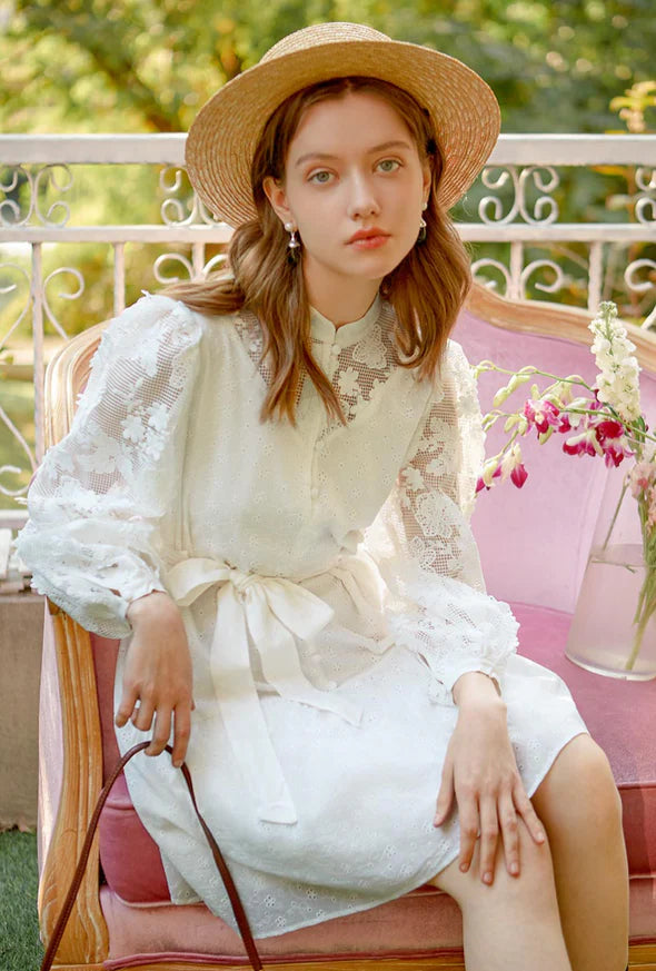 Petite Studio Boulder Dress -Sky Organza