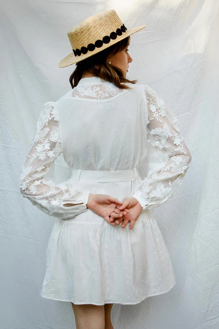 Petite Studio Boulder Dress -Sky Organza