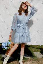 Petite Studio Boulder Dress -Sky Organza