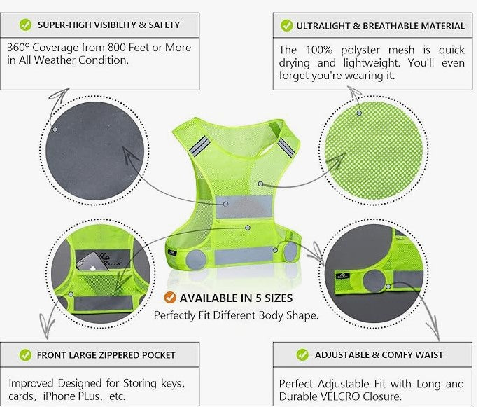 Highly Reflective Safty Vest with free refelective arm bands