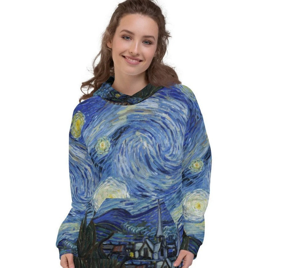 Van Gogh Starry Nights Pull Over Hoodie