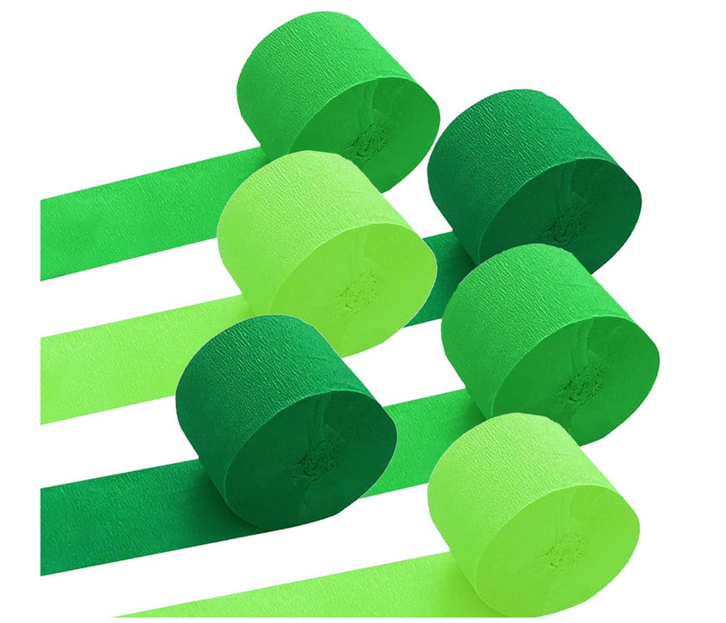 Streamers 8 Rolls 656ft Crepe Paper Streamer  with free Panda Keychain lot of 5