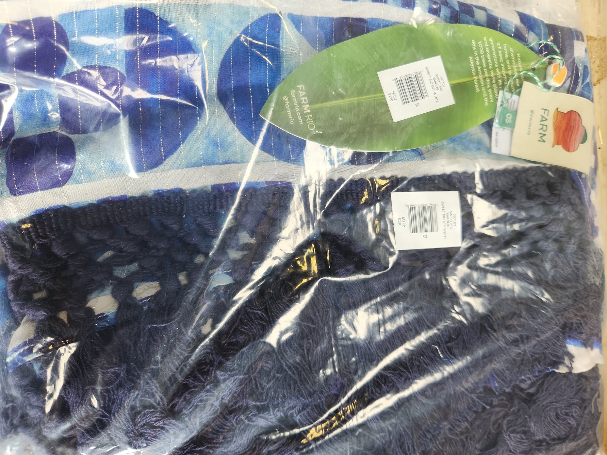 Brand New In Orginal Package Farm Rio  Sweet Sarong Coverup Sold At Neiman Marcus