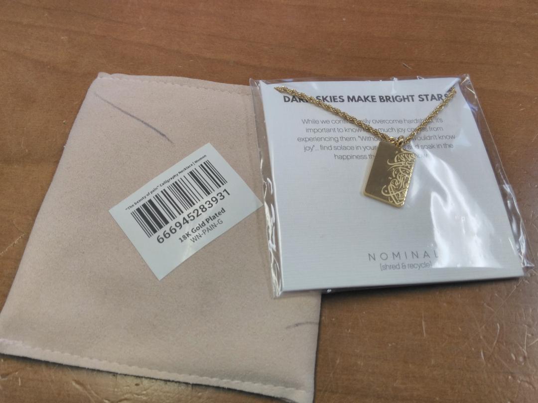 Nominal Beauty of Pain Necklace 18K GP